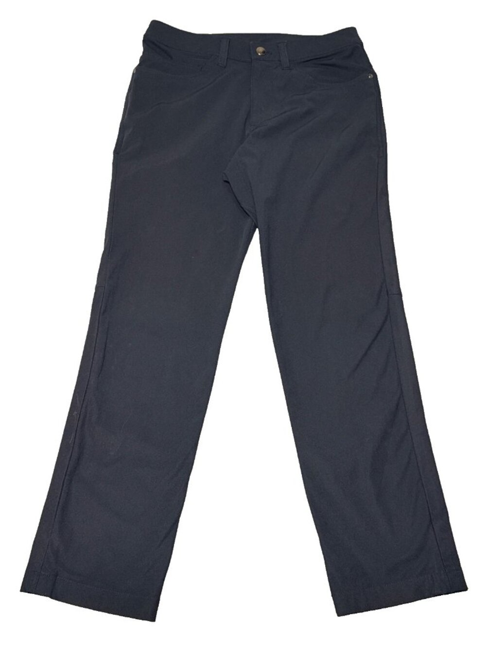 Lululemon Chino Pants Mens 28 Black Flat Front Commission Performance Slacks